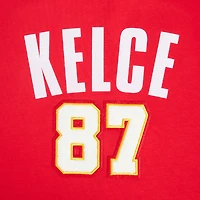 T-shirt court et carré pour femme Pro Standard Travis Kelce avec nom numéro de joueur des Kansas City Chiefs