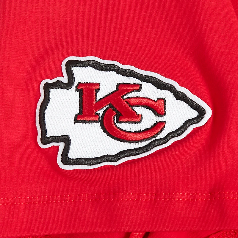 T-shirt court et carré pour femme Pro Standard Travis Kelce avec nom numéro de joueur des Kansas City Chiefs