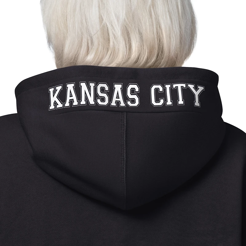 Sweat à capuche zippé noir pour femme des Kansas City Chiefs, 4e essai
