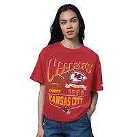 Women's Starter  Heather Red Kansas City Chiefs Hall of Fame Boxy T-Shirt