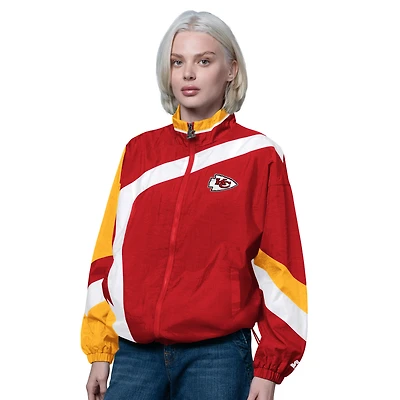 Women's Starter Red/Gold Kansas City Chiefs Vintage 1st Quarter Full-Zip Windbreaker