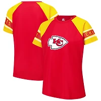 Haut raglan à blocs de couleurs pour femmes Starter Red Kansas City Chiefs 1st Rounder