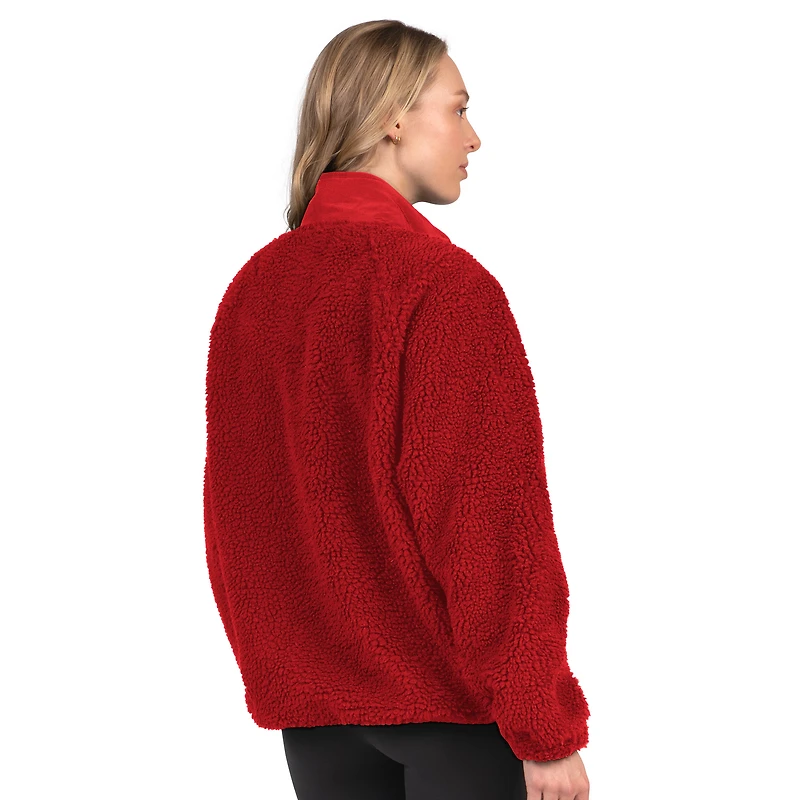 Women's Starter Red Kansas City Chiefs On the Ball Sherpa Jacket