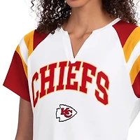 Women's Starter  White Kansas City Chiefs Game On Notch Neck T-Shirt