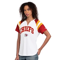 Women's Starter  White Kansas City Chiefs Game On Notch Neck T-Shirt