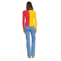 Women's STAUD Gold/Red Kansas City Chiefs Cargo Sweater