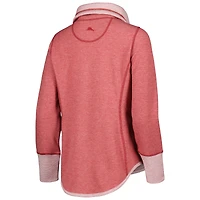 Sweat-shirt à fermeture éclair entièrement zippé Tommy Bahama pour femmes, rouge chiné, Kansas City Chiefs Sport Sun Fade