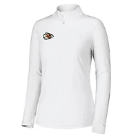 Women's Tommy Bahama White Kansas City Chiefs Sport Playa Vista IslandZone Quarter-Zip Jacket