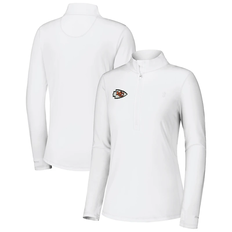 Veste zippée quart de tour Tommy Bahama blanche Kansas City Chiefs Sport Playa Vista IslandZone pour femme