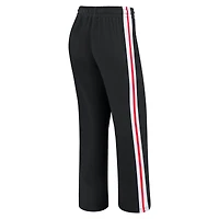 Women's WEAR by Erin Andrews Black Kansas City Chiefs Color-Block Straight Leg Pants