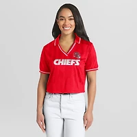 Women's WEAR by Erin Andrews  Red Kansas City Chiefs Cropped Jersey Polo