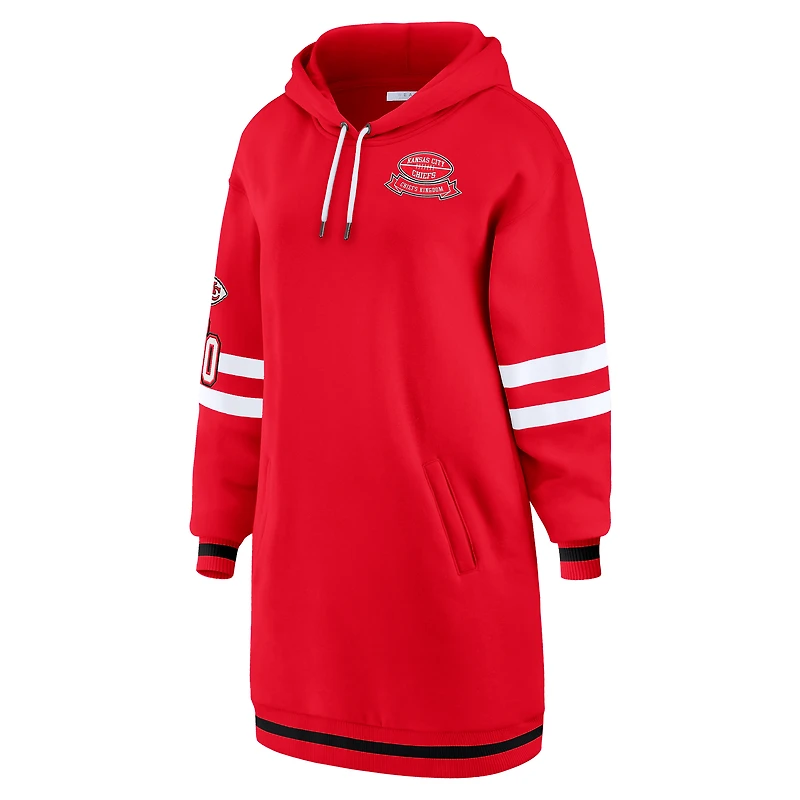 Robe à capuche rouge pour femme WEAR by Erin Andrews, motif Kansas City Chiefs