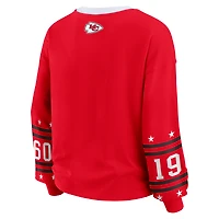 Women's WEAR by Erin Andrews Red Kansas City Chiefs Plus Sport Long-Sleeve T-Shirt