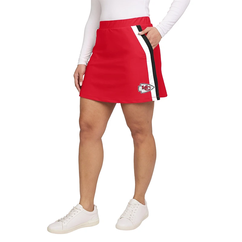 Women's WEAR by Erin Andrews Red Kansas City Chiefs Stripe Skort