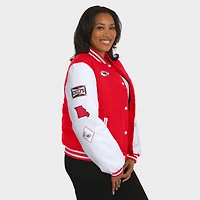 Women's WEAR by Erin Andrews Red Kansas City Chiefs Varsity Full-Snap Puffer Jacket