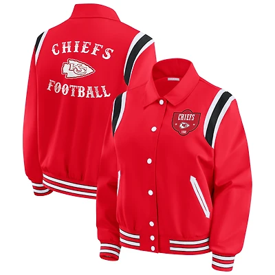 Veste légère à boutons-pression complète rouge des Kansas City Chiefs pour femme WEAR by Erin Andrews
