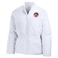 Women's WEAR by Erin Andrews  White Kansas City Chiefs Packaway Full-Zip Puffer Jacket