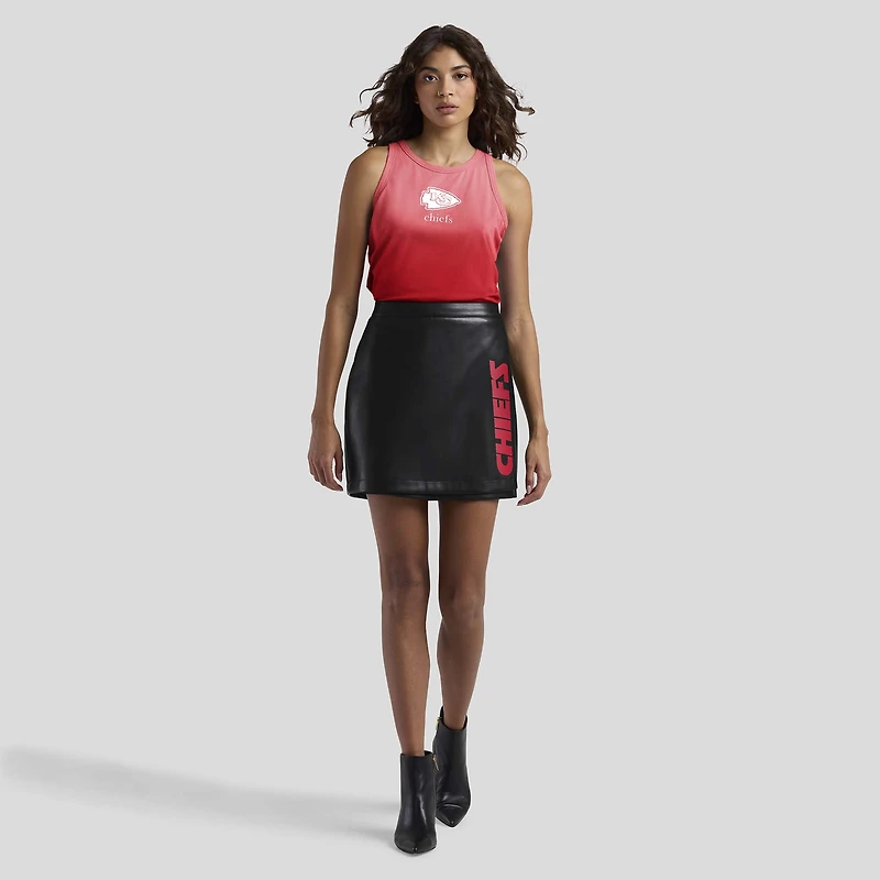 Jupe portefeuille noire pour femme WEAR by Erin Andrews x Gracie Hunt des Kansas City Chiefs