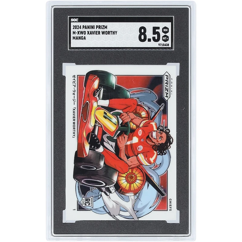 Xavier Worthy Kansas City Chiefs 2024 Panini Prizm Manga Case Hit #M-XWO SGC Authenticated 8.5 Rookie Card