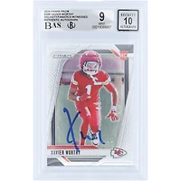 Xavier Worthy Kansas City Chiefs Autographed 2024 Panini Prizm #399 Beckett Fanatics Witnessed Authenticated 9/10 Rookie Card