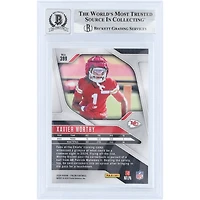 Xavier Worthy Kansas City Chiefs Autographed 2024 Panini Prizm #399 Beckett Fanatics Witnessed Authenticated 9/10 Rookie Card