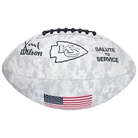Xavier Worthy Kansas City Chiefs Autographed 2024 Salute To Service Wilson Football  