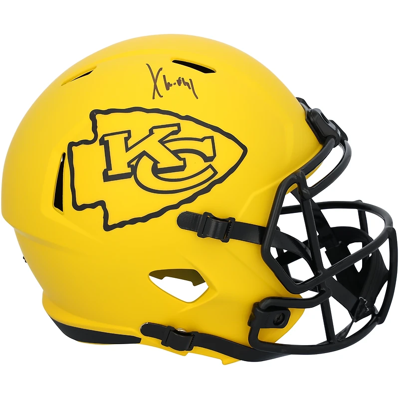 Réplique du casque Riddell Rave Speed ​​autographié par Xavier Worthy des Kansas City Chiefs