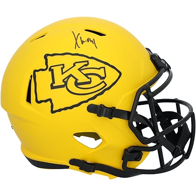 Réplique du casque Riddell Rave Speed ​​autographié par Xavier Worthy des Kansas City Chiefs