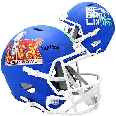 Xavier Worthy Kansas City Chiefs Autographed Super Bowl LIX Riddell Speed Replica Helmet