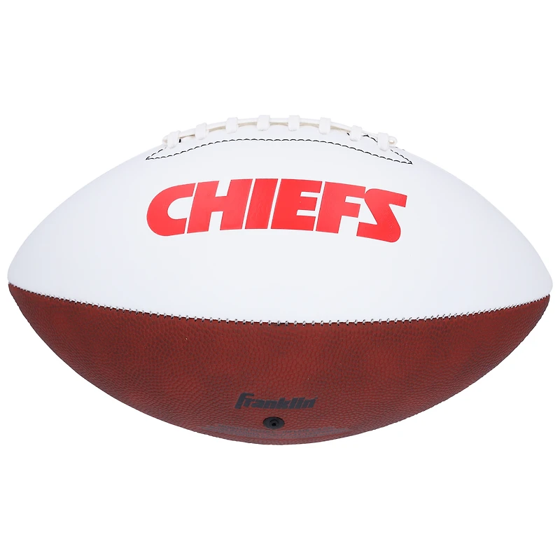 Xavier Worthy Kansas City Chiefs Autographed White Panel Franklin Football  