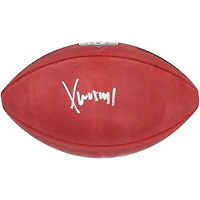 Ballon de football Wilson Duke en couleur autographié par Xavier Worthy des Chiefs de Kansas City
