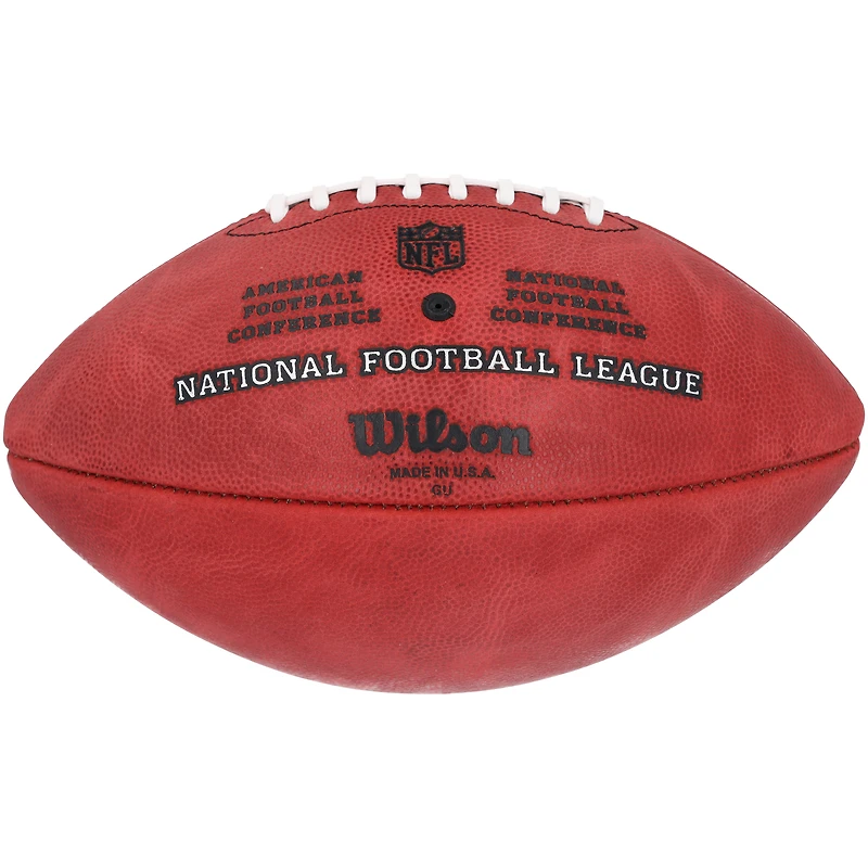 Ballon de football Wilson Duke en couleur autographié par Xavier Worthy des Chiefs de Kansas City