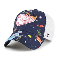 Youth '47  Navy Kansas City Chiefs Space Dino Adjustable Trucker Hat