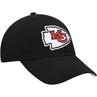 Casquette ajustable noire pour jeunes des Kansas City Chiefs, numéro 47, représentant le meilleur joueur secondaire.