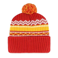 Bonnet en tricot à revers Polar Vortex rouge '47 pour jeunes des Chiefs de Kansas City avec pompon