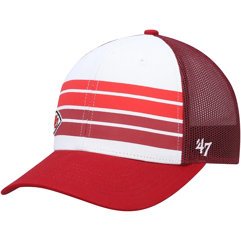 Casquette snapback Kansas City Chiefs Cove '47 blanche/rouge pour jeune