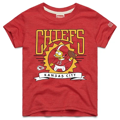 T-shirt rouge tri-blend Youth Homage x The Simpsons des Kansas City Chiefs