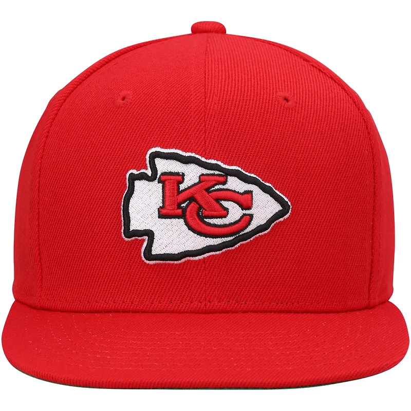 Youth Mitchell & Ness Red Kansas City Chiefs Gridiron Classics Ground Snapback Hat