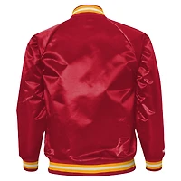 Veste à boutons-pression en satin rouge Kansas City Chiefs pour jeunes Mitchell & Ness