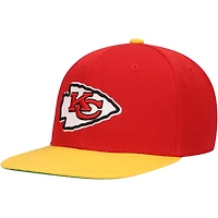 Casquette Snapback bicolore rouge de l'équipe des Chiefs de Kansas City Mitchell & Ness pour jeunes