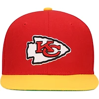 Casquette Snapback bicolore rouge de l'équipe des Chiefs de Kansas City Mitchell & Ness pour jeunes