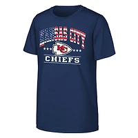 Youth  Navy Kansas City Chiefs Americana Arch T-Shirt