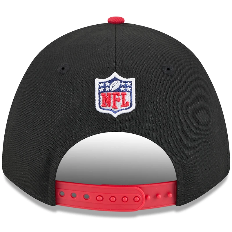 Casquette ajustable New Era noire/rouge Kansas City Chiefs 2025 NFL Draft 9FORTY A-Frame M-Crown pour jeune