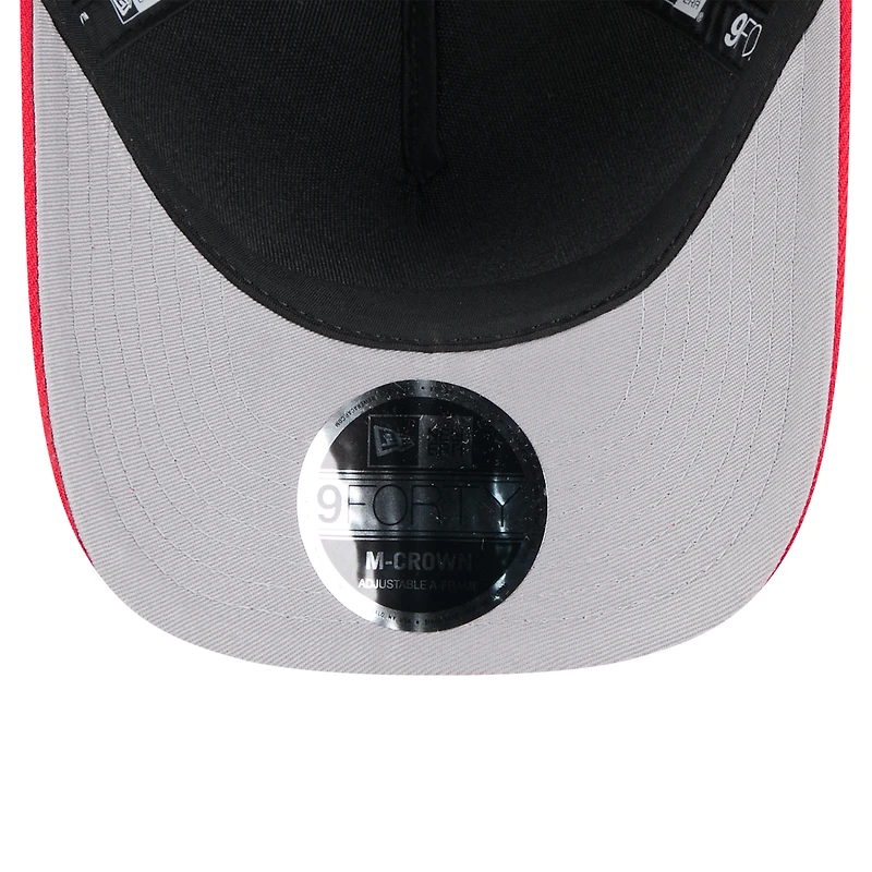 Casquette ajustable New Era noire/rouge Kansas City Chiefs 2025 NFL Draft 9FORTY A-Frame M-Crown pour jeune