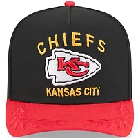 Youth New Era  Black/Red Kansas City Chiefs 2025 NFL Draft A-Frame 9FIFTY Snapback Hat