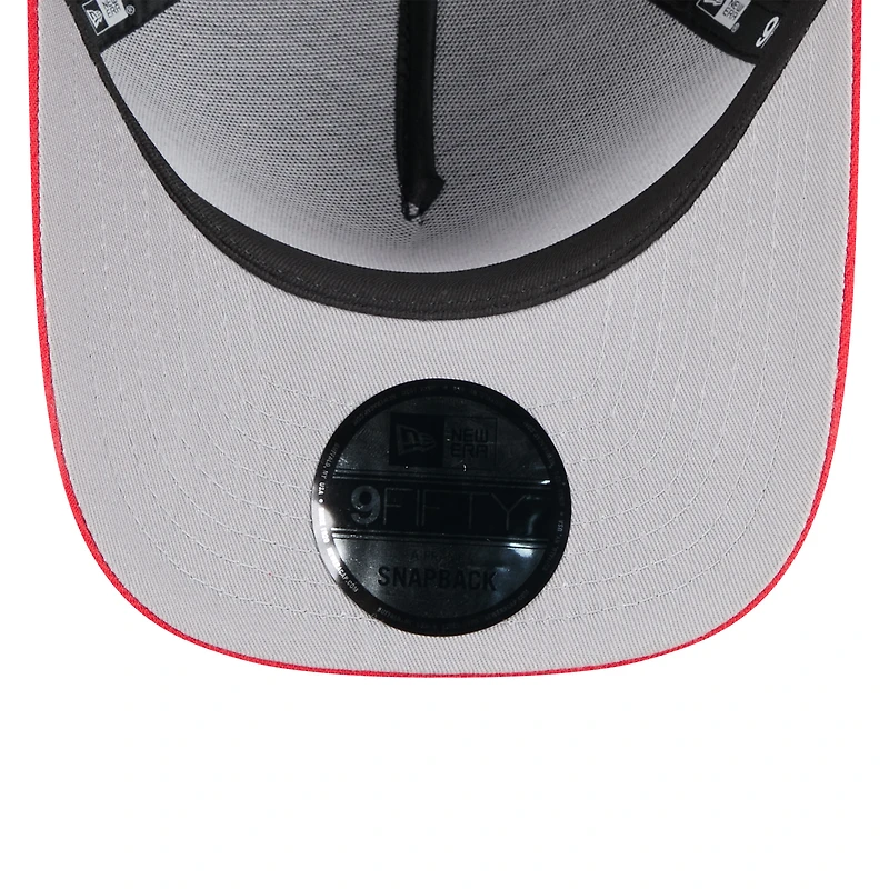 Youth New Era  Black/Red Kansas City Chiefs 2025 NFL Draft A-Frame 9FIFTY Snapback Hat