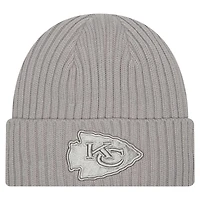 Bonnet tricoté à revers color-pack Kansas City Chiefs gris New Era pour jeunes