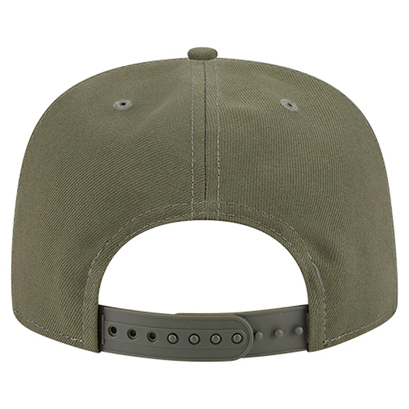 Youth New Era Olive Kansas City Chiefs Color Pack A-Frame 9FIFTY Snapback Hat