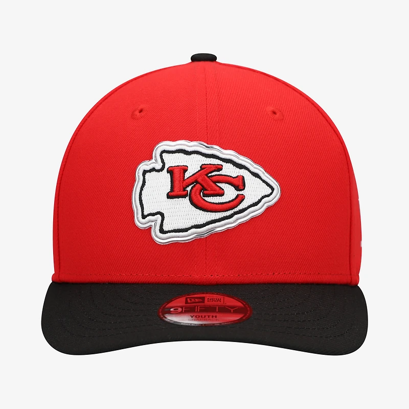 Youth New Era  Red/Black Kansas City Chiefs 2026 NFL Draft Pre-Curved 9FIFTY Snapback Hat