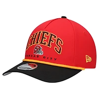 Youth New Era  Red/Black Kansas City Chiefs  Arch COOLERA 9FORTY A-Frame Adjustable Hat